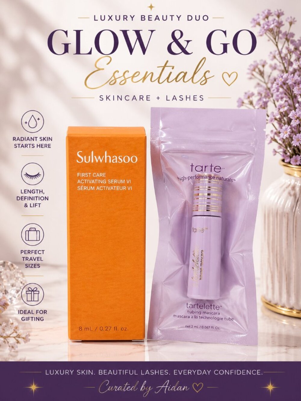 Sulwhasoo First Care Serum VI & Tartelette Tubing Mascara Duo NIB